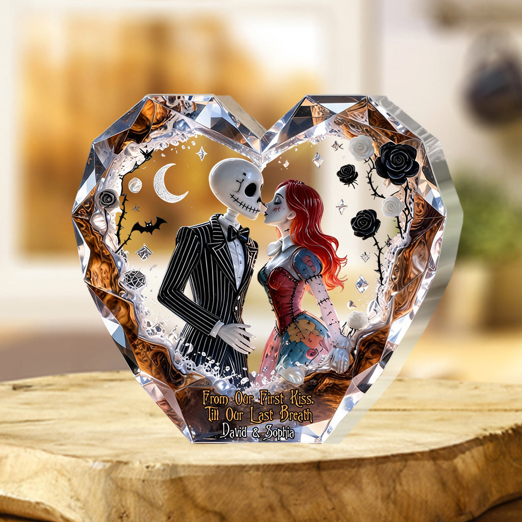 From Our First Kiss Till Our Last Breath - Personalized Nightmare Custom Shaped Acrylic Plaque