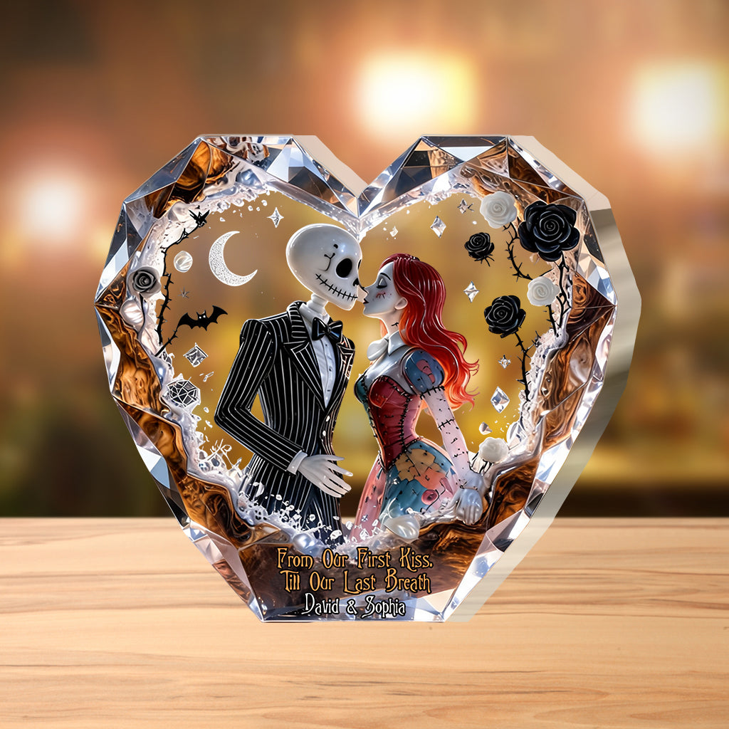 From Our First Kiss Till Our Last Breath - Personalized Nightmare Custom Shaped Acrylic Plaque