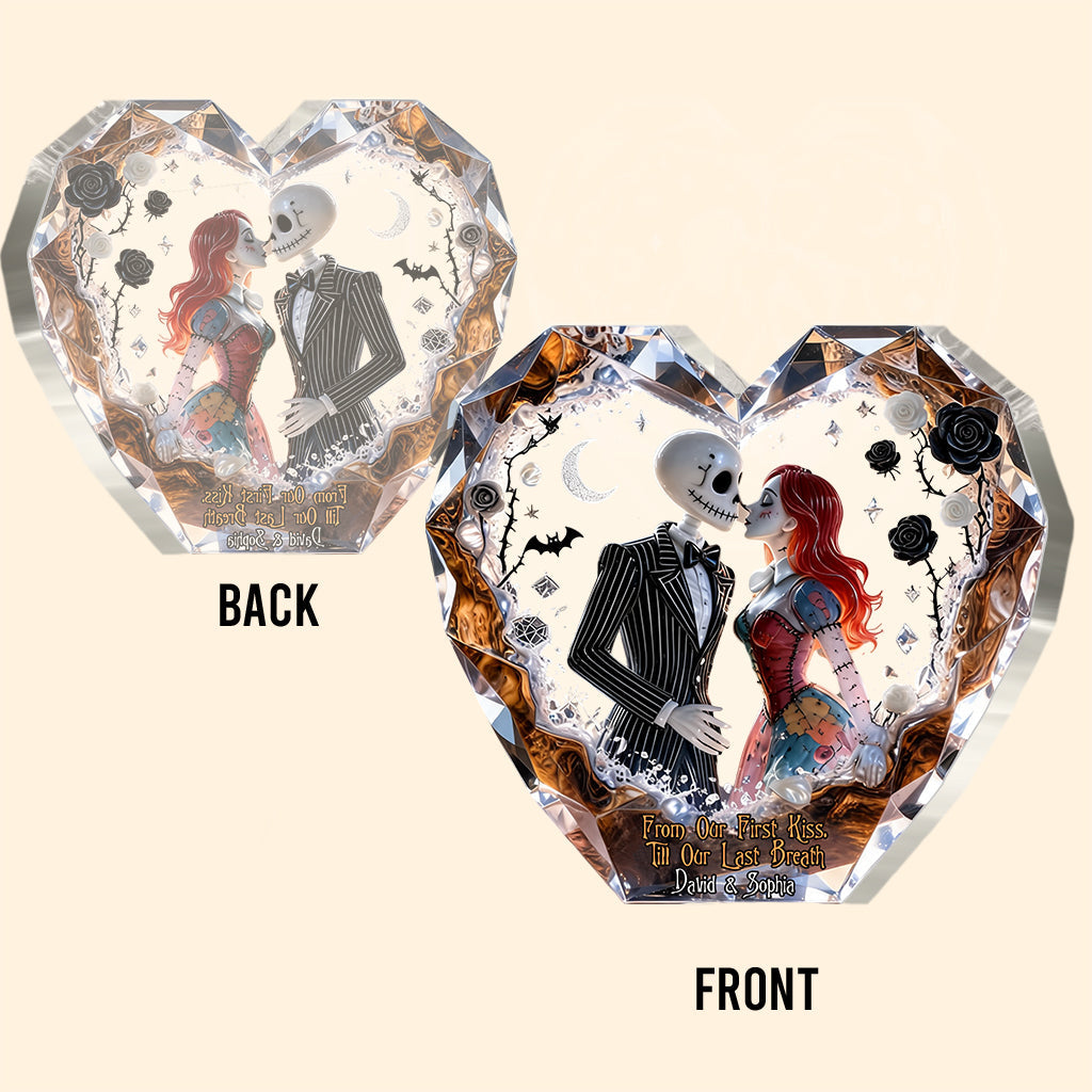 From Our First Kiss Till Our Last Breath - Personalized Nightmare Custom Shaped Acrylic Plaque
