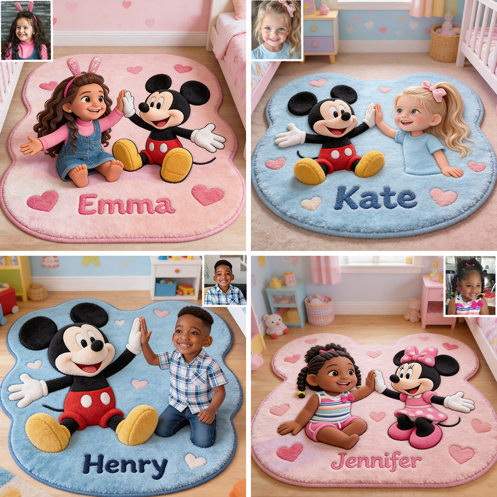 Magic Friends - Personalized Mouse Shaped Doormat/ Rug