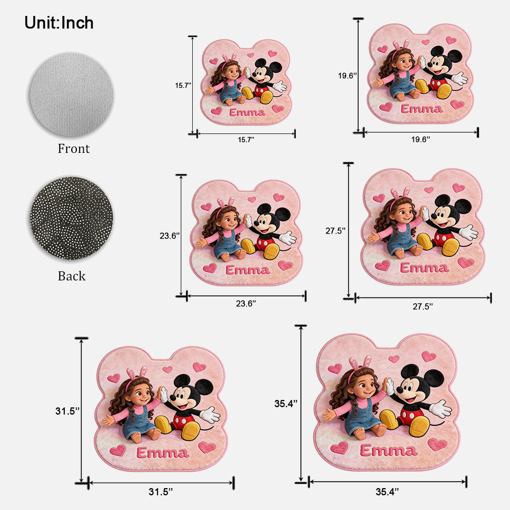 Magic Friends - Personalized Mouse Shaped Doormat/ Rug
