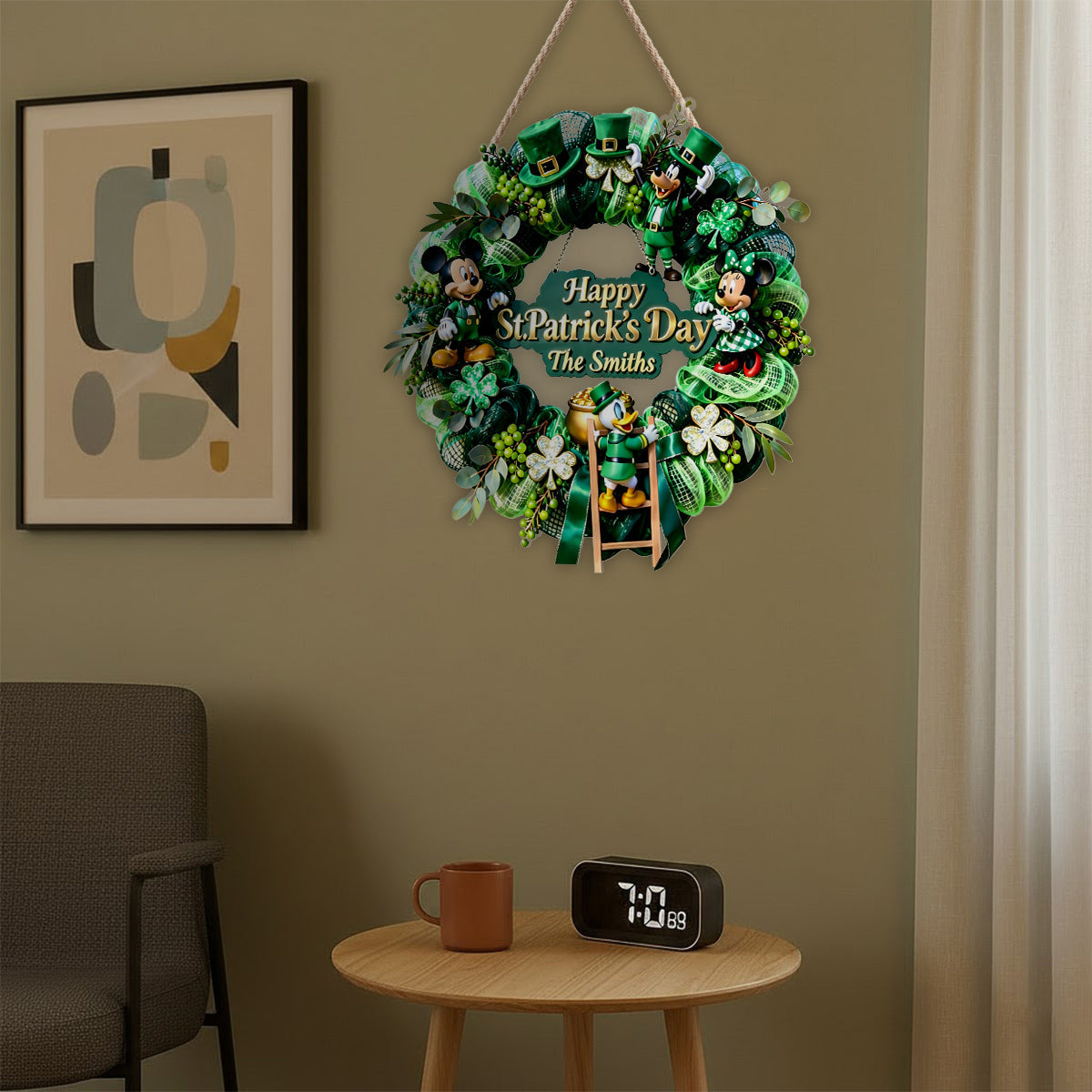 Cartoon Shamrock - Personalized Mouse LED Light Acrylic Sign
