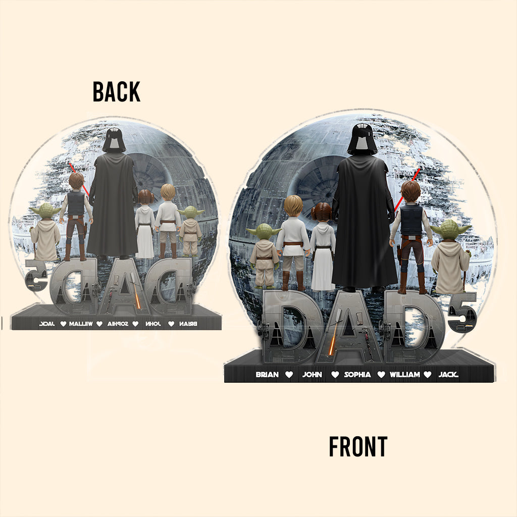 Dad 3 - Gift For Father - Personalized The Force Custom Shaped Acrylic Plaque