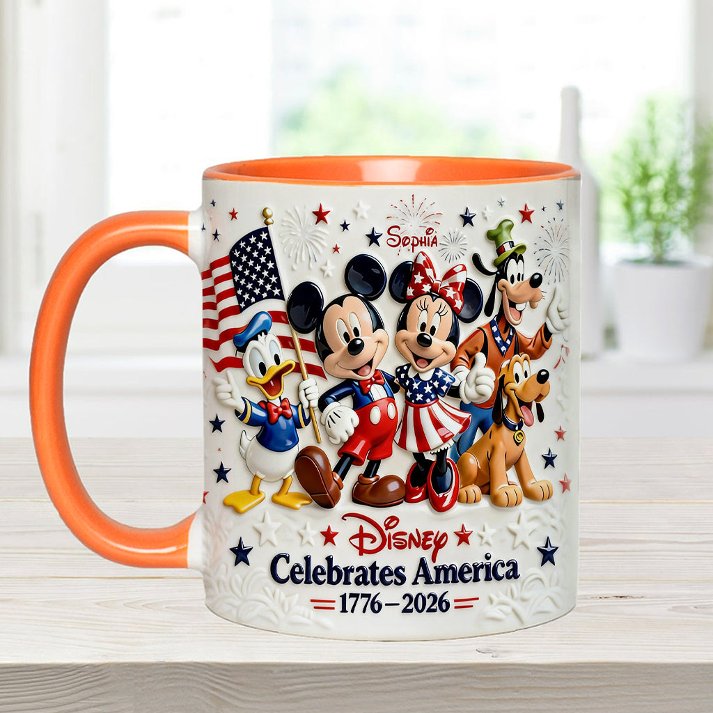 Celebrate USA’s 250th Anniversary - Personalized Mouse Accent Mug & Coaster