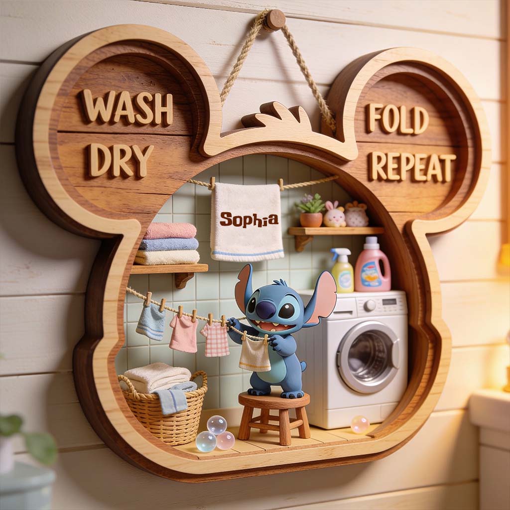 Laundry Day - Personalized Ohana 2 Layered Wood Sign / Wood Plaque