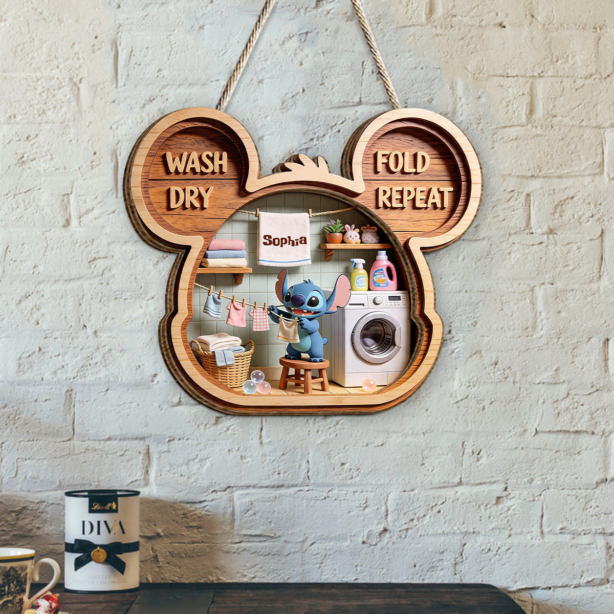Laundry Day - Personalized Ohana 2 Layered Wood Sign / Wood Plaque