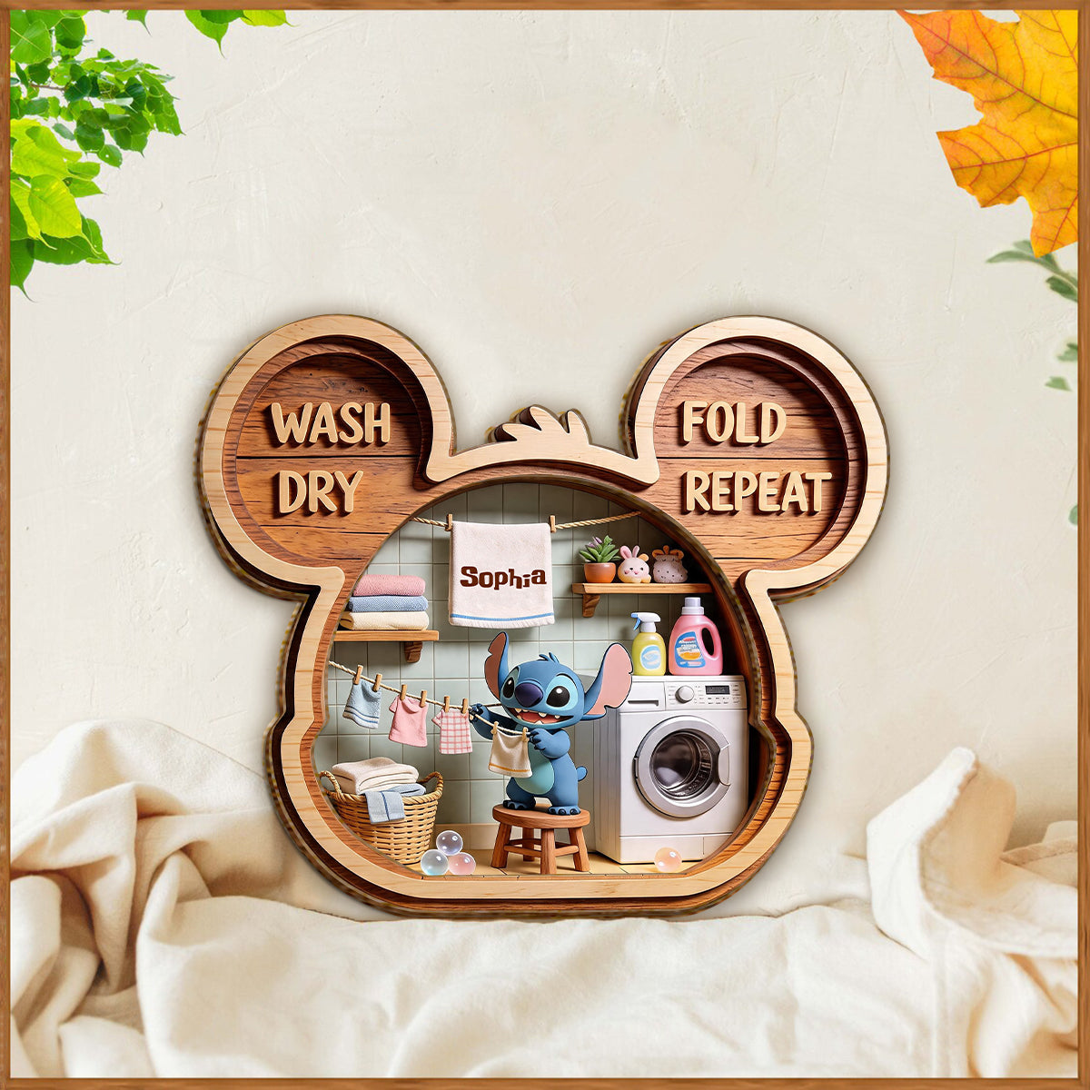 Laundry Day - Personalized Ohana 2 Layered Wood Sign / Wood Plaque