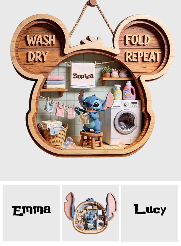 Laundry Day - Personalized Ohana 2 Layered Wood Sign / Wood Plaque
