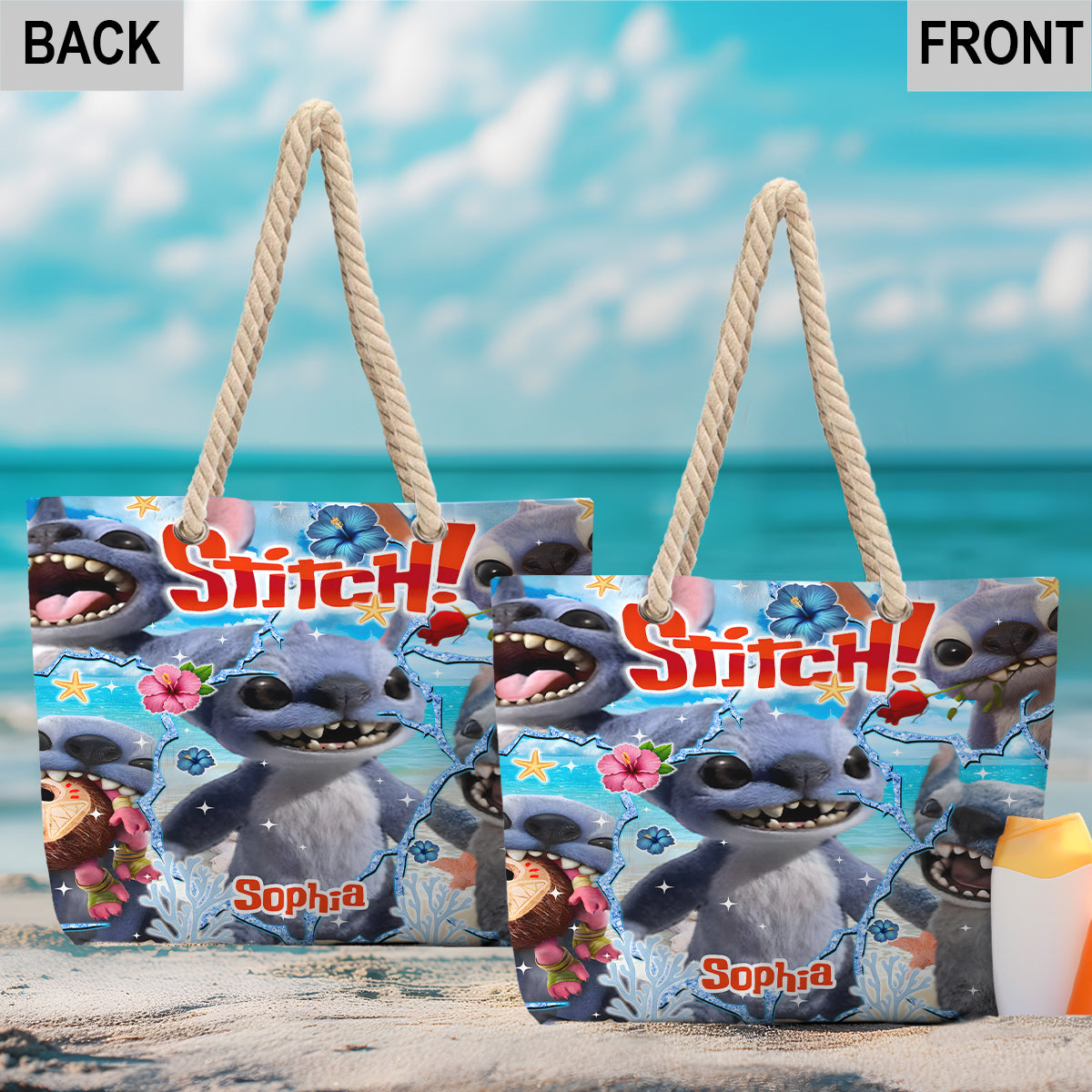 Ohana Means Family - Personalized Ohana Beach Bag