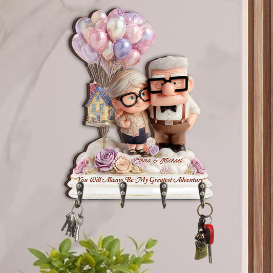 You Wil Always Be My Adventure - Personalized Mouse Custom Shaped Key Rack