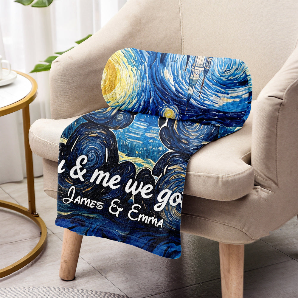 You & Me We Got This Star Night - Personalized Mouse Blanket