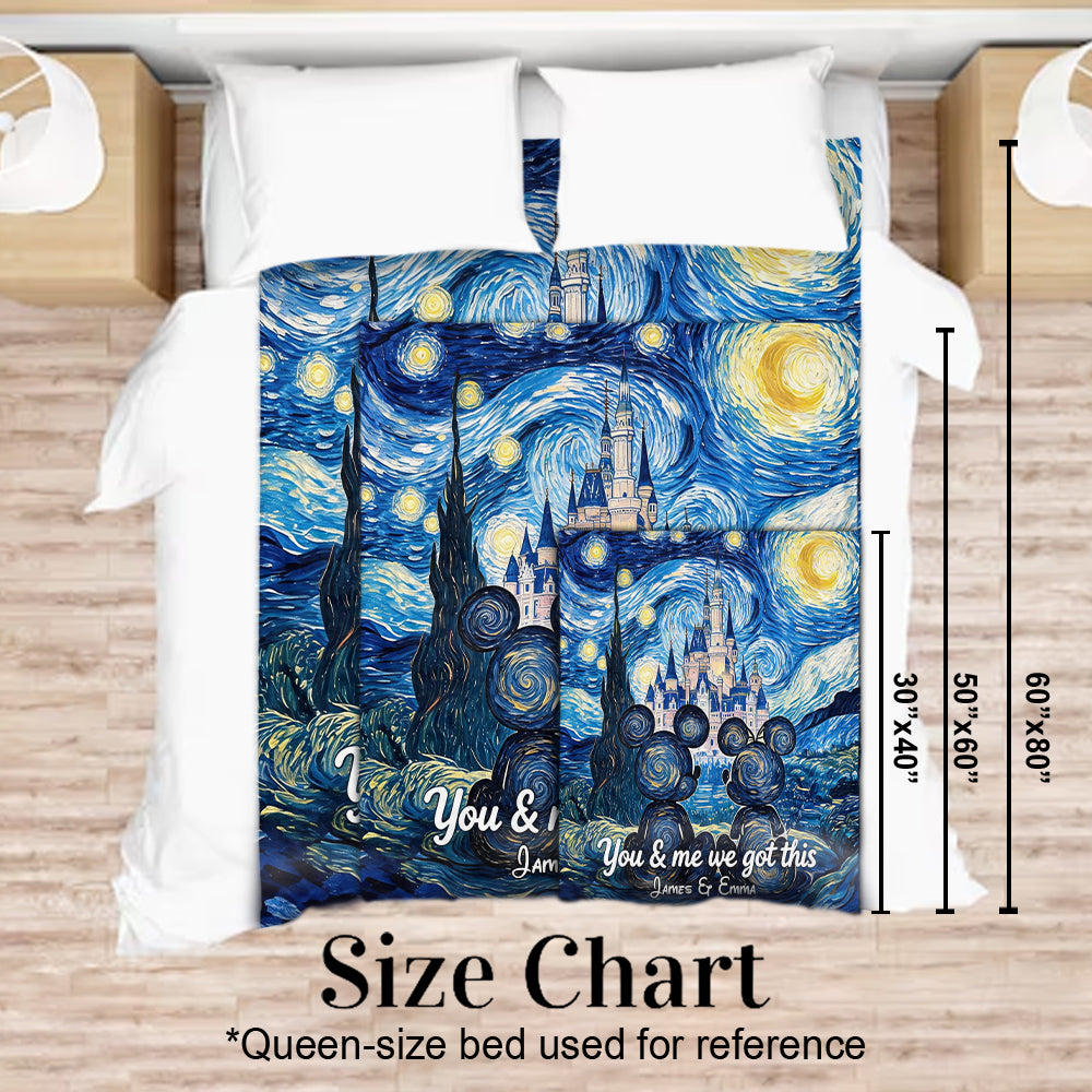 You & Me We Got This Star Night - Personalized Mouse Blanket