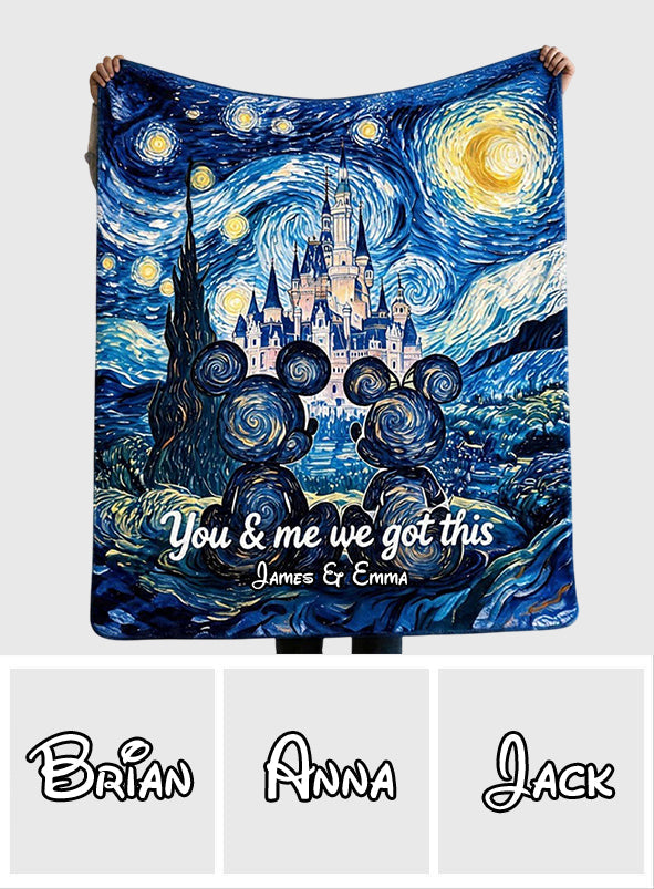You & Me We Got This Star Night - Personalized Mouse Blanket