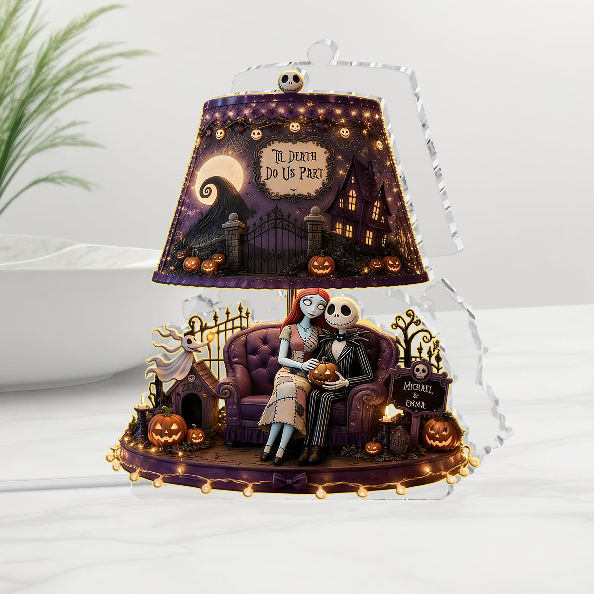 Til Death Do Us Part - Personalized Nightmare Acrylic LED Night Light