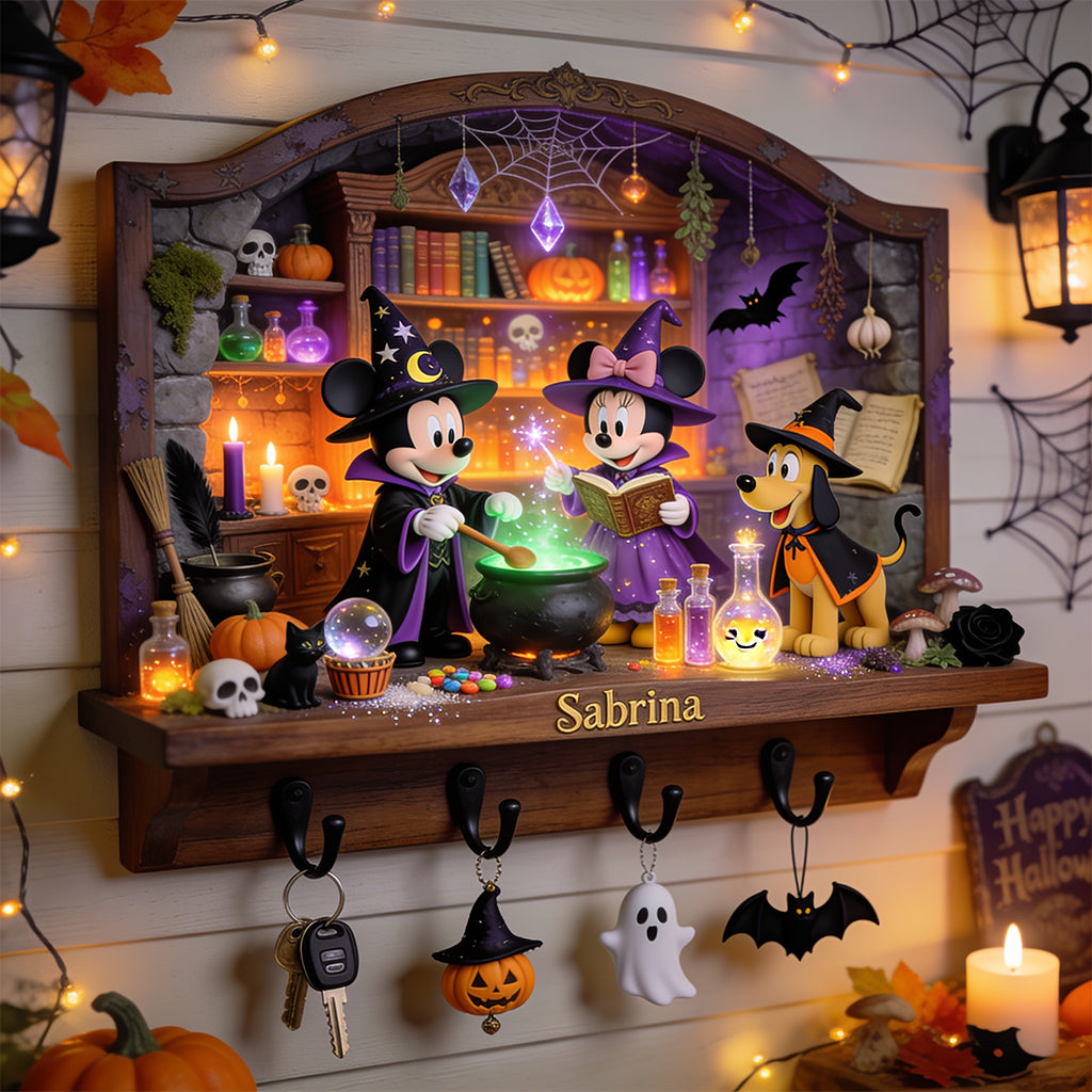 Halloween Magic Potion Lab - Personalized Mouse Custom Shaped Hanging Rack