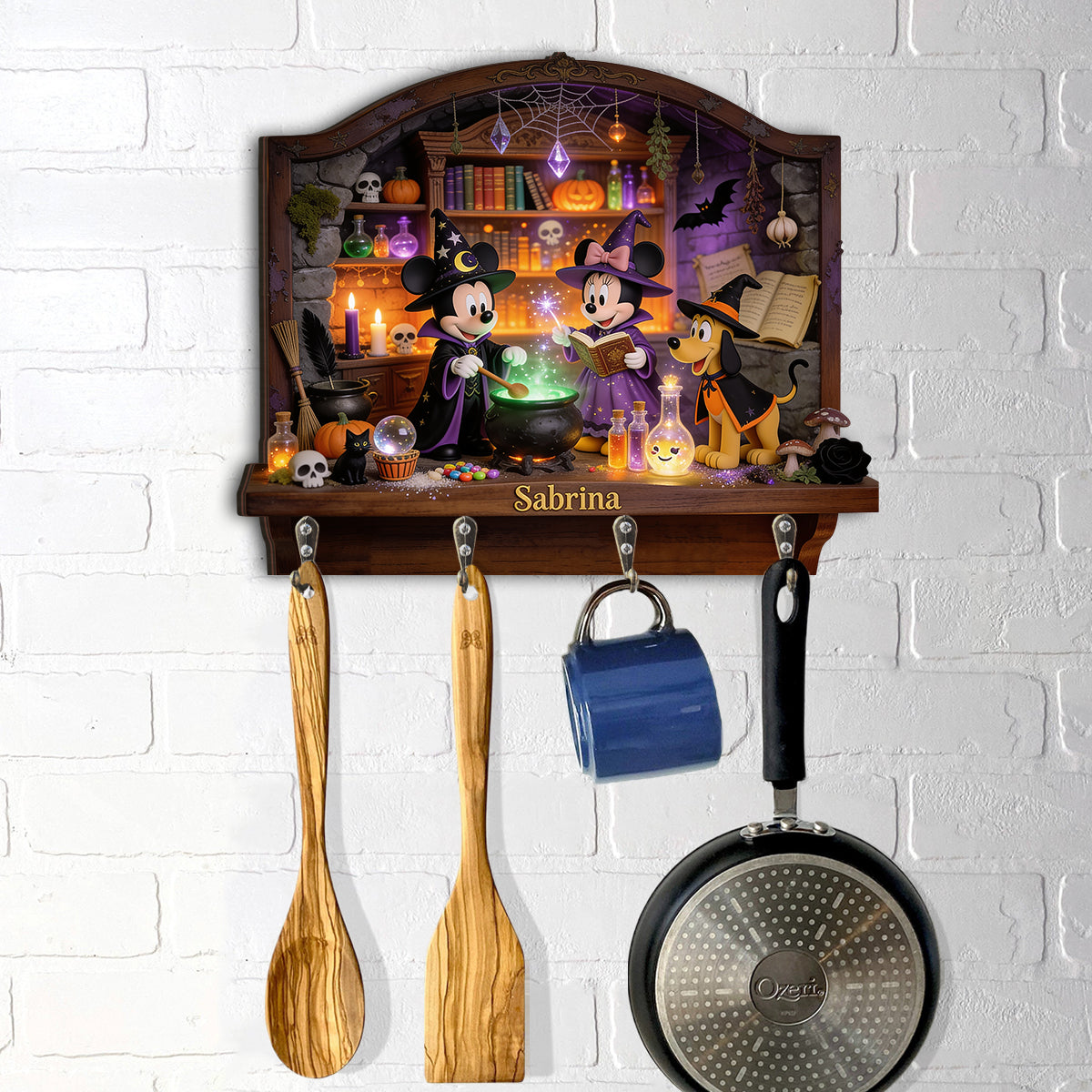 Halloween Magic Potion Lab - Personalized Mouse Custom Shaped Hanging Rack
