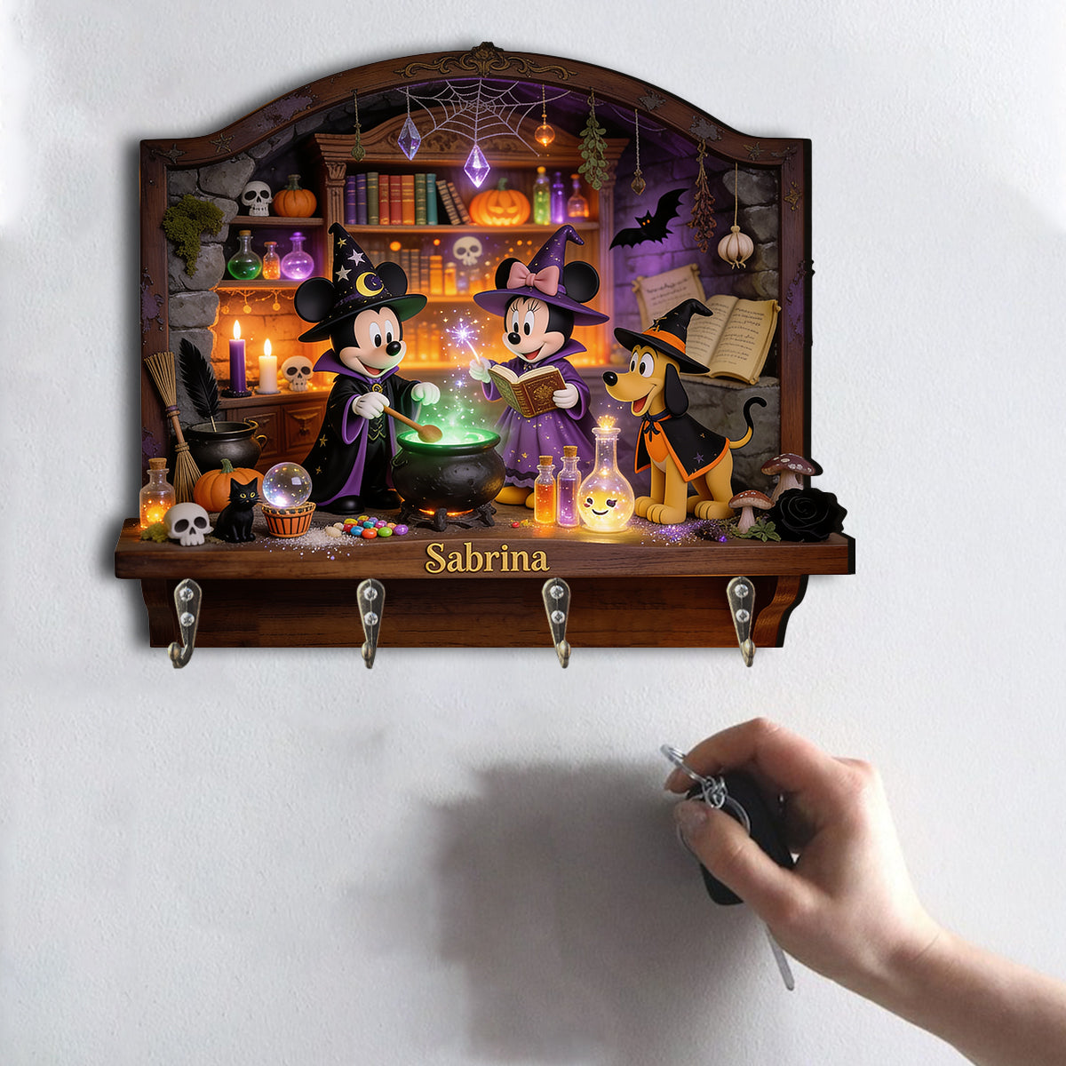 Halloween Magic Potion Lab - Personalized Mouse Custom Shaped Hanging Rack