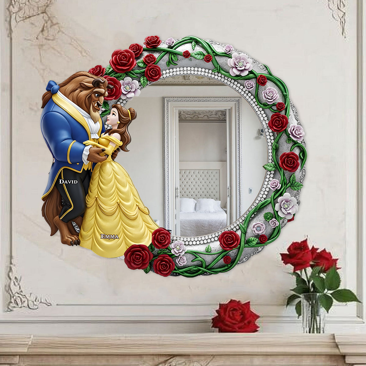 Tale As Old As Time - Personalized Mouse Wall Hanging Mirror
