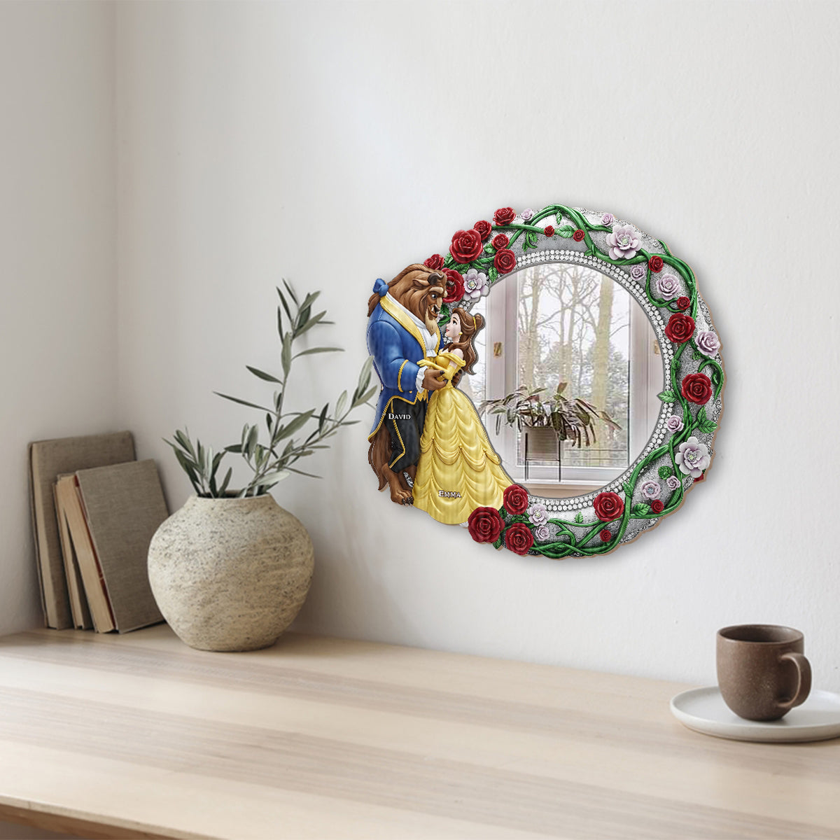 Tale As Old As Time - Personalized Mouse Wall Hanging Mirror