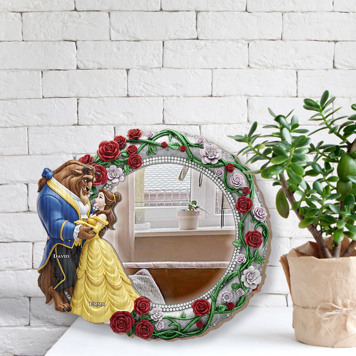 Tale As Old As Time - Personalized Mouse Wall Hanging Mirror