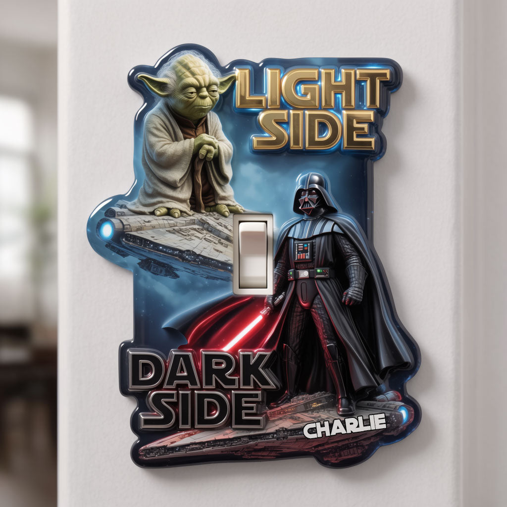 Light Side Dark Side - Personalized The Force Light Switch/ Outlet Cover