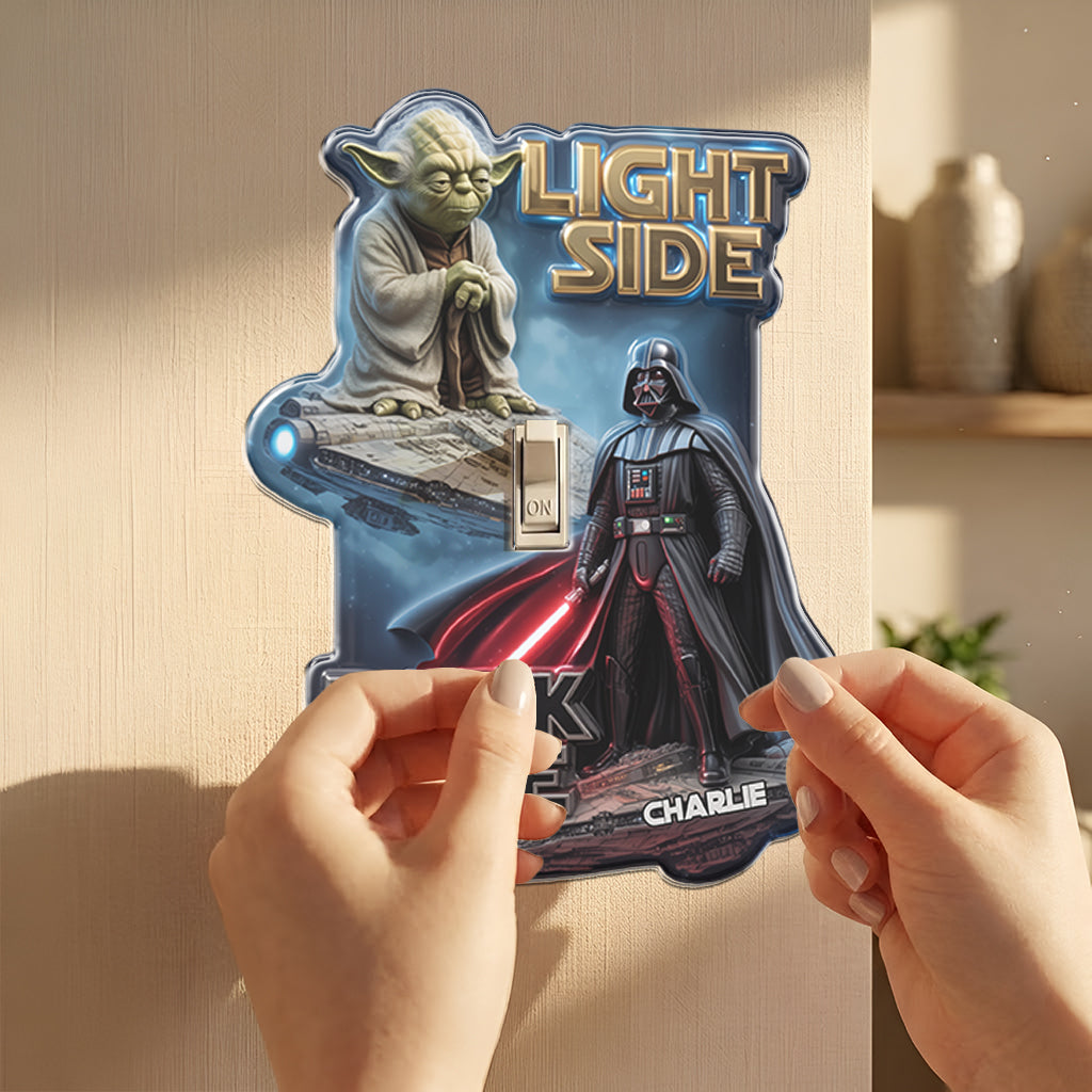 Light Side Dark Side - Personalized The Force Light Switch/ Outlet Cover