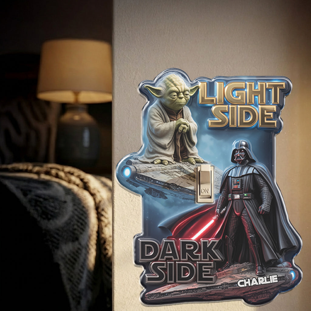 Light Side Dark Side - Personalized The Force Light Switch/ Outlet Cover