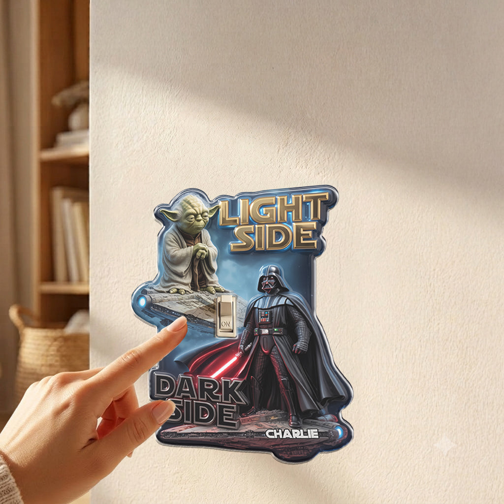 Light Side Dark Side - Personalized The Force Light Switch/ Outlet Cover