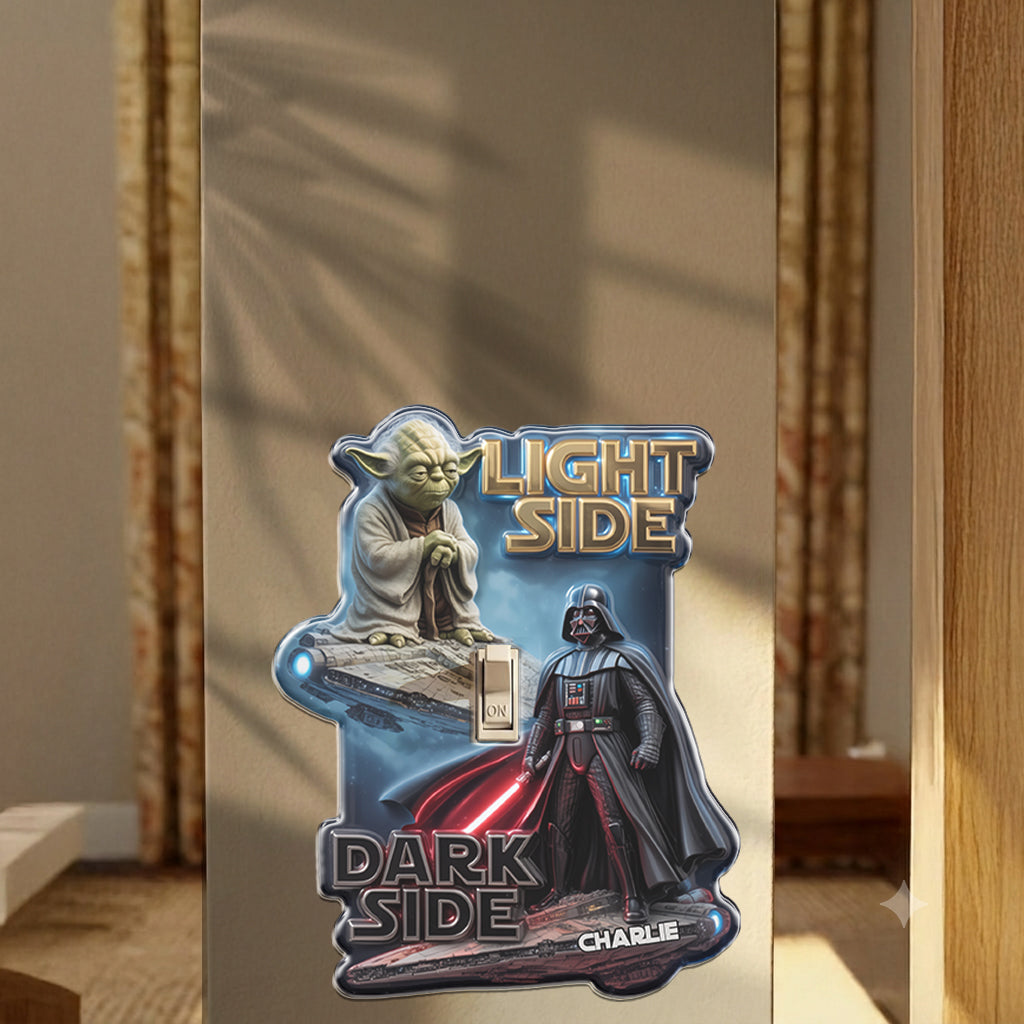 Light Side Dark Side - Personalized The Force Light Switch/ Outlet Cover