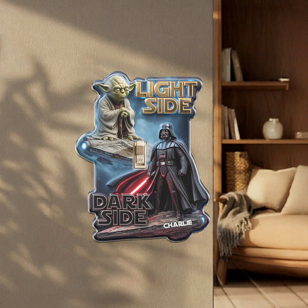 Light Side Dark Side - Personalized The Force Light Switch/ Outlet Cover
