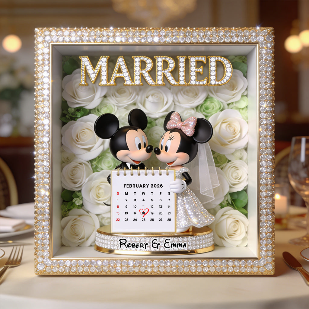Happy Anniversary - Personalized Mouse Custom Shaped Acrylic Plaque