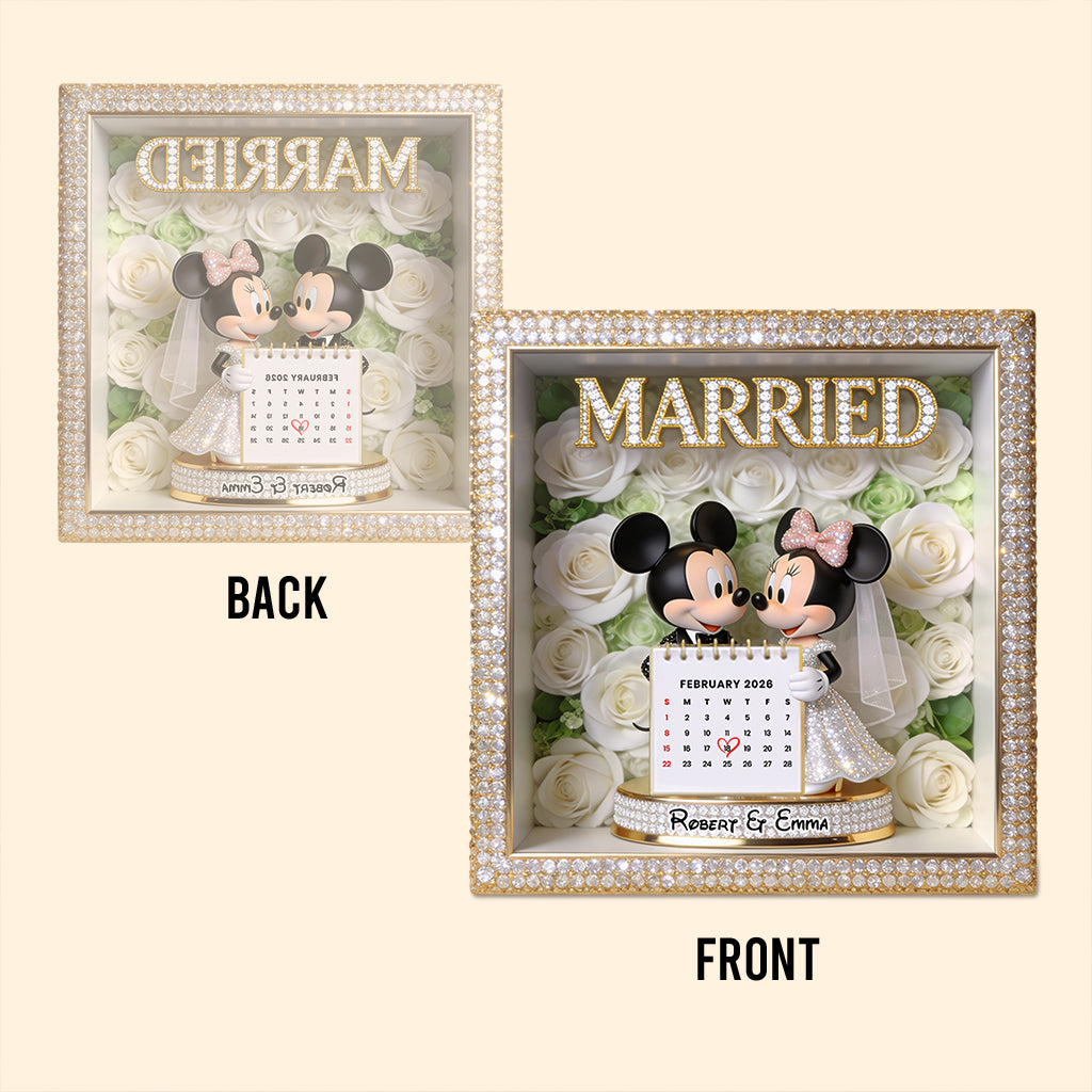 Happy Anniversary - Personalized Mouse Custom Shaped Acrylic Plaque