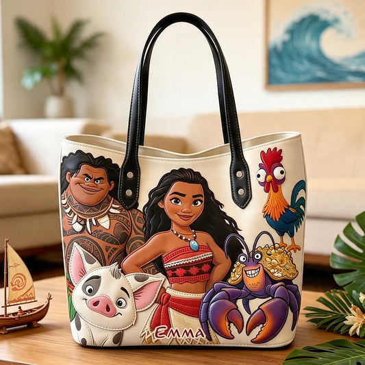 Ocean Adventure Cartoon Friends - Personalized Island Princess Tote Bag