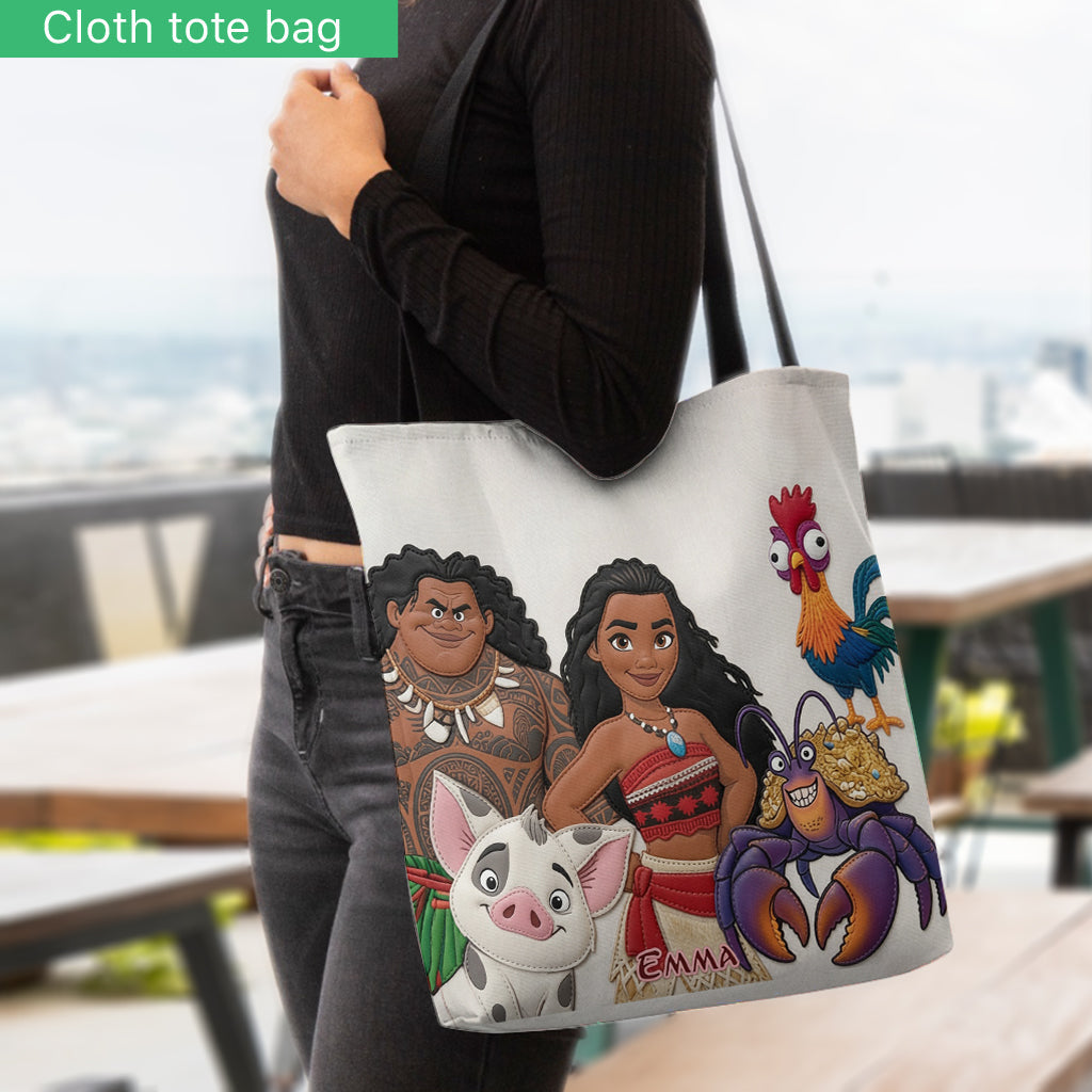 Ocean Adventure Cartoon Friends - Personalized Island Princess Tote Bag