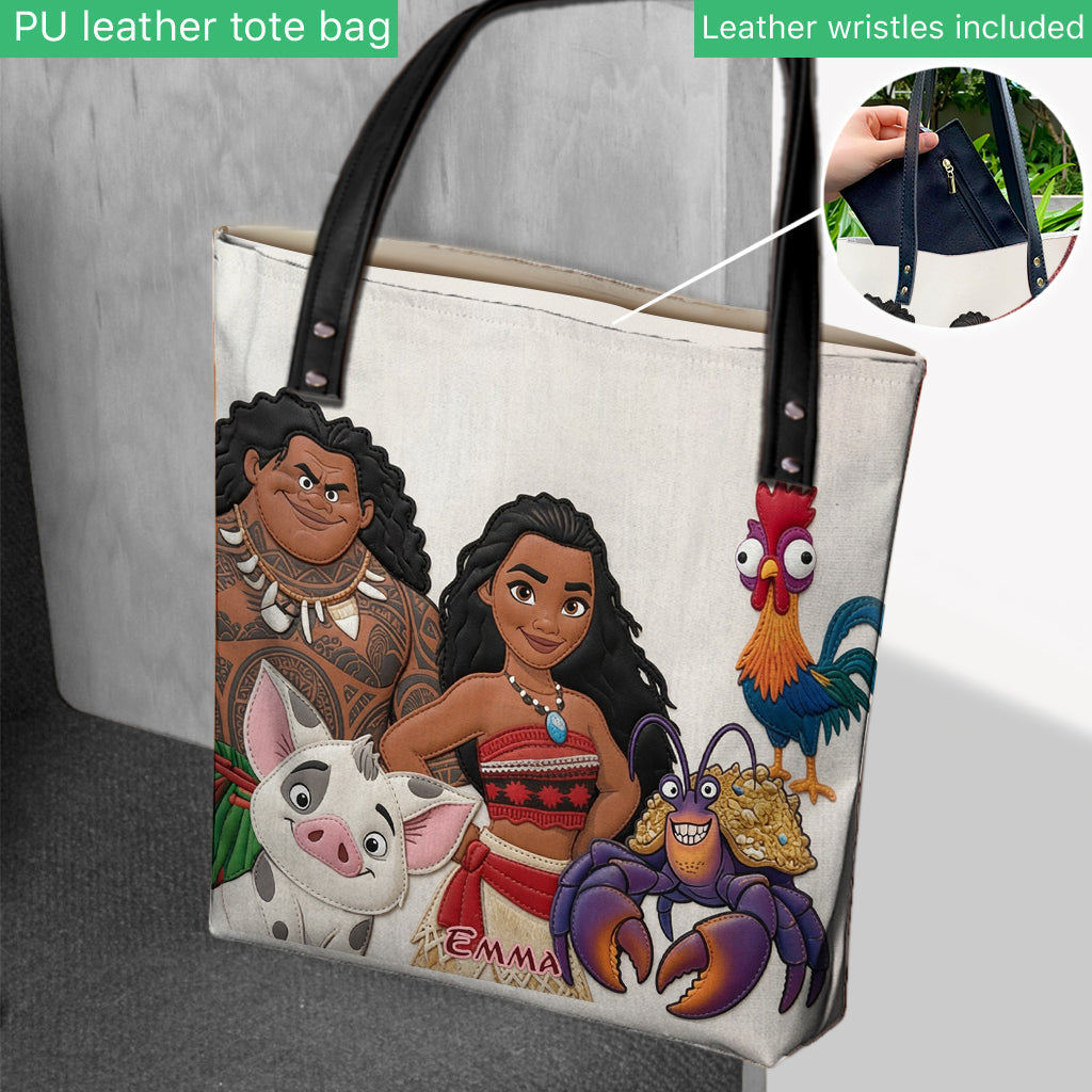 Ocean Adventure Cartoon Friends - Personalized Island Princess Tote Bag