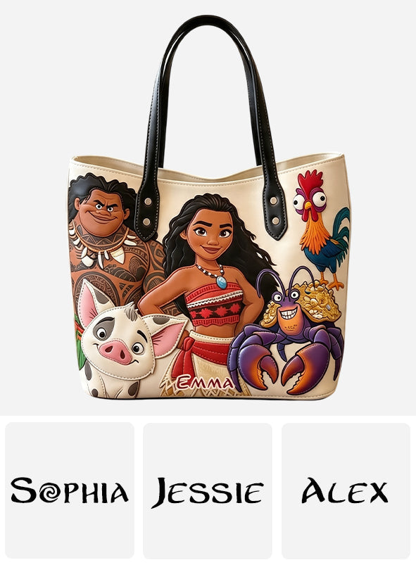 Ocean Adventure Cartoon Friends - Personalized Island Princess Tote Bag