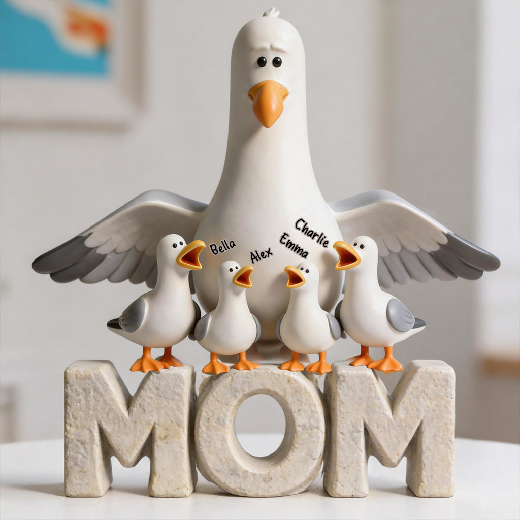 Seagulls Motherhood - Personalized Mother Custom Shaped Acrylic Plaque
