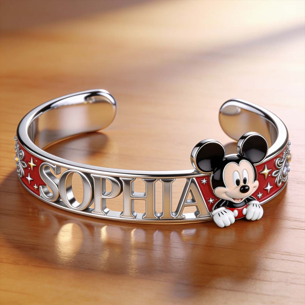Magical Moments - Personalized Mouse Shaped Cuff Bracelet