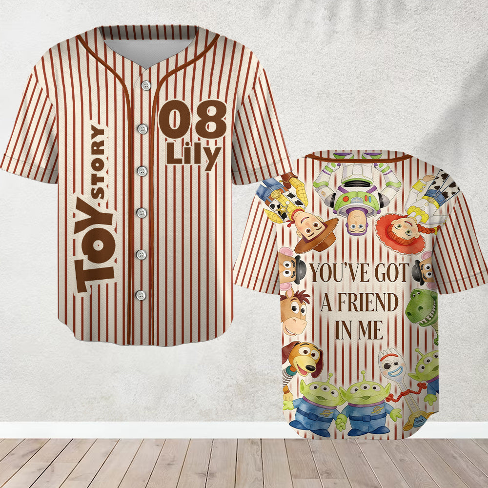 You've Got A Friend In Me - Personalized Movie For Kids Baseball Jersey