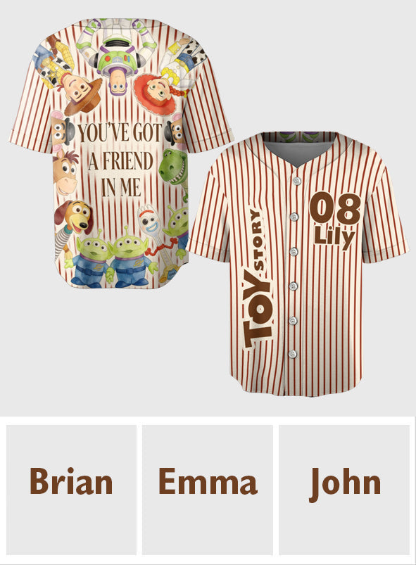 You've Got A Friend In Me - Personalized Movie For Kids Baseball Jersey