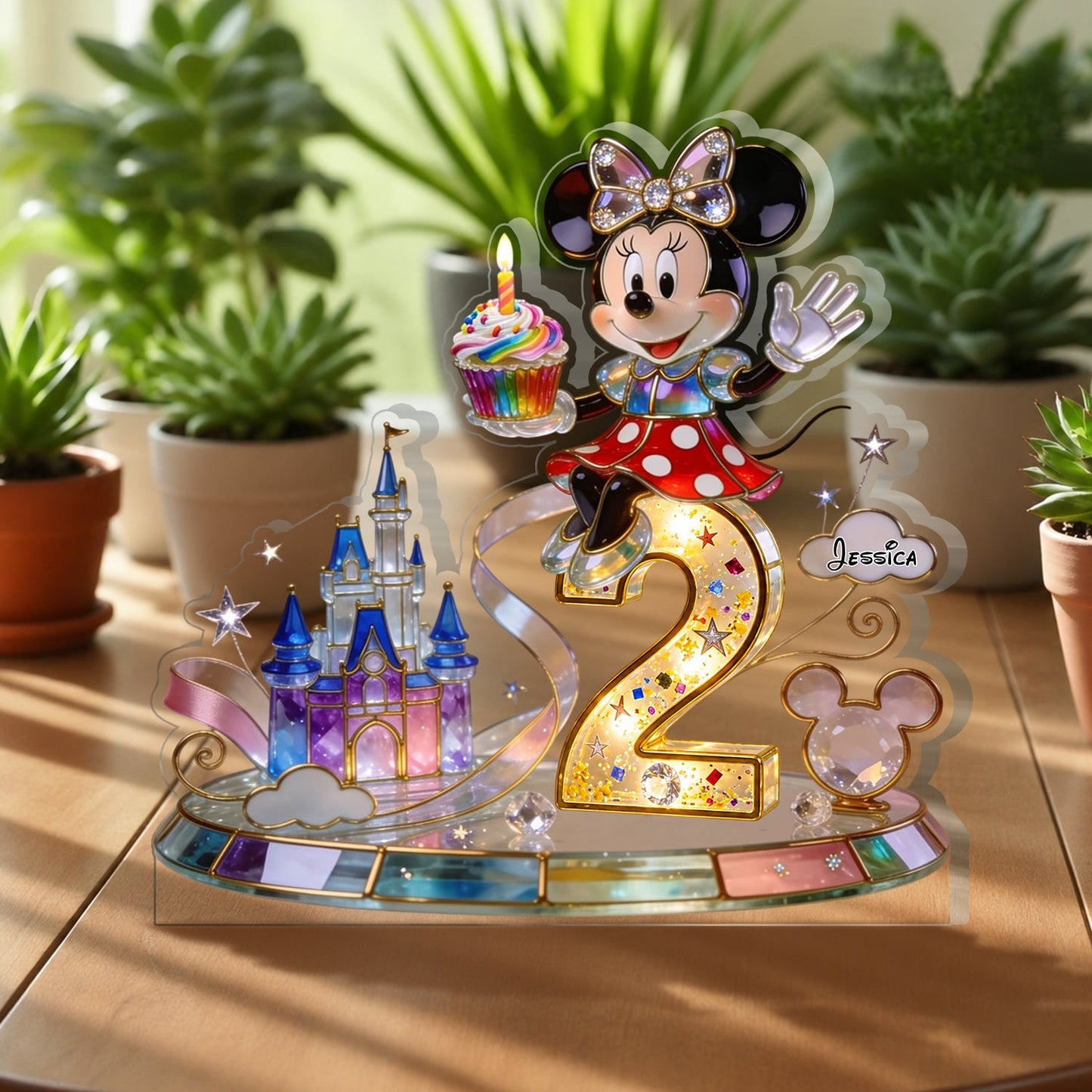 Birthday Gifts - Personalized Mouse 2-Side Printed Acrylic Plaque