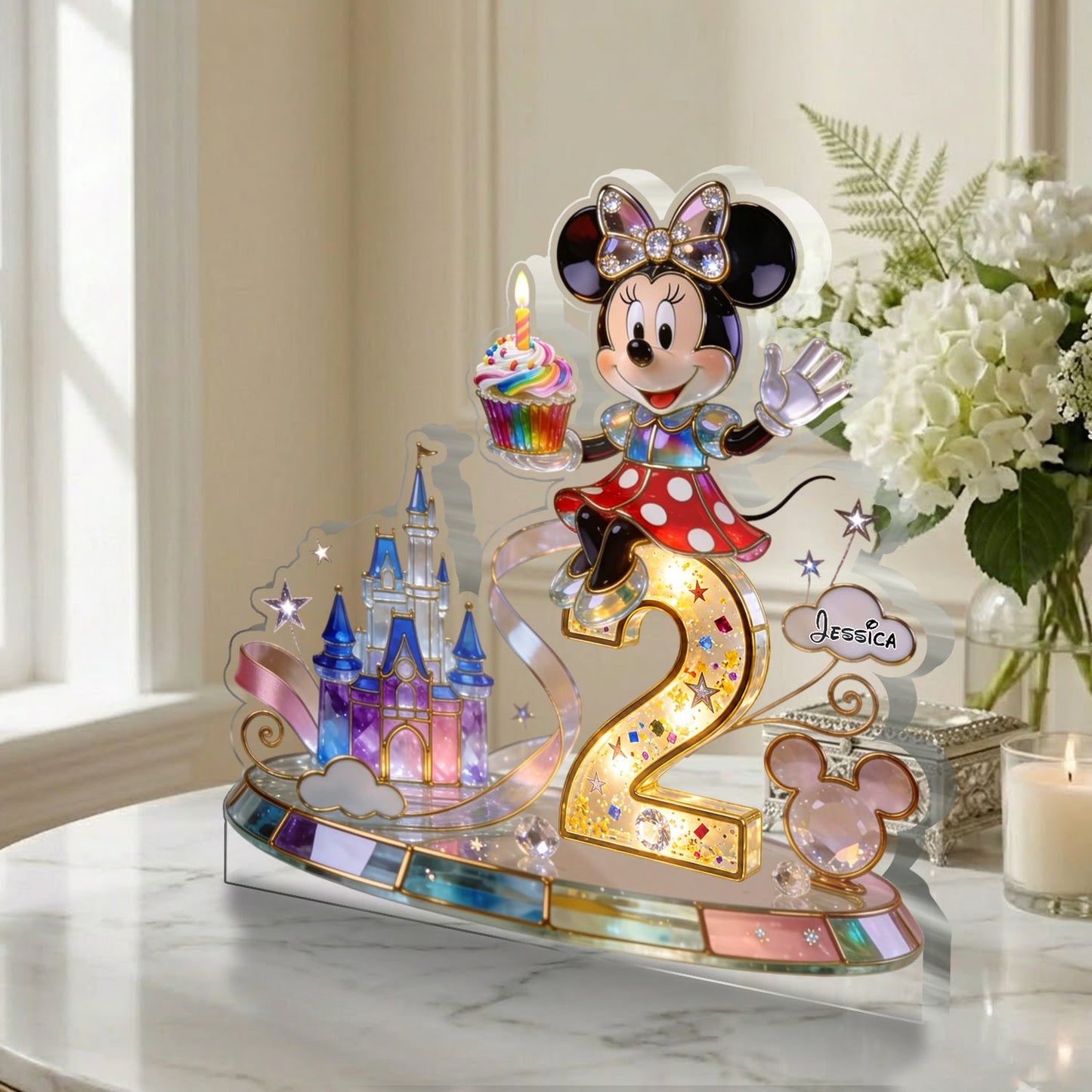 Birthday Gifts - Personalized Mouse 2-Side Printed Acrylic Plaque