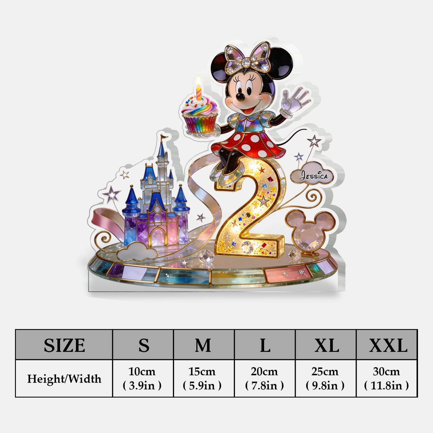 Birthday Gifts - Personalized Mouse 2-Side Printed Acrylic Plaque