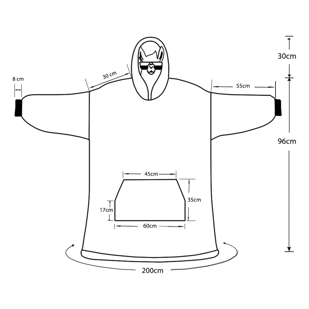 Cute Yoda - Personalized The Force Blanket Hoodie