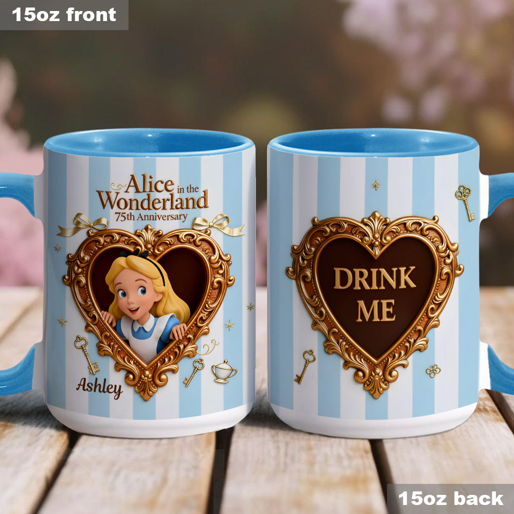 Wonder Gorl, Drink Me Mug - Personalized Mouse Accent Mug