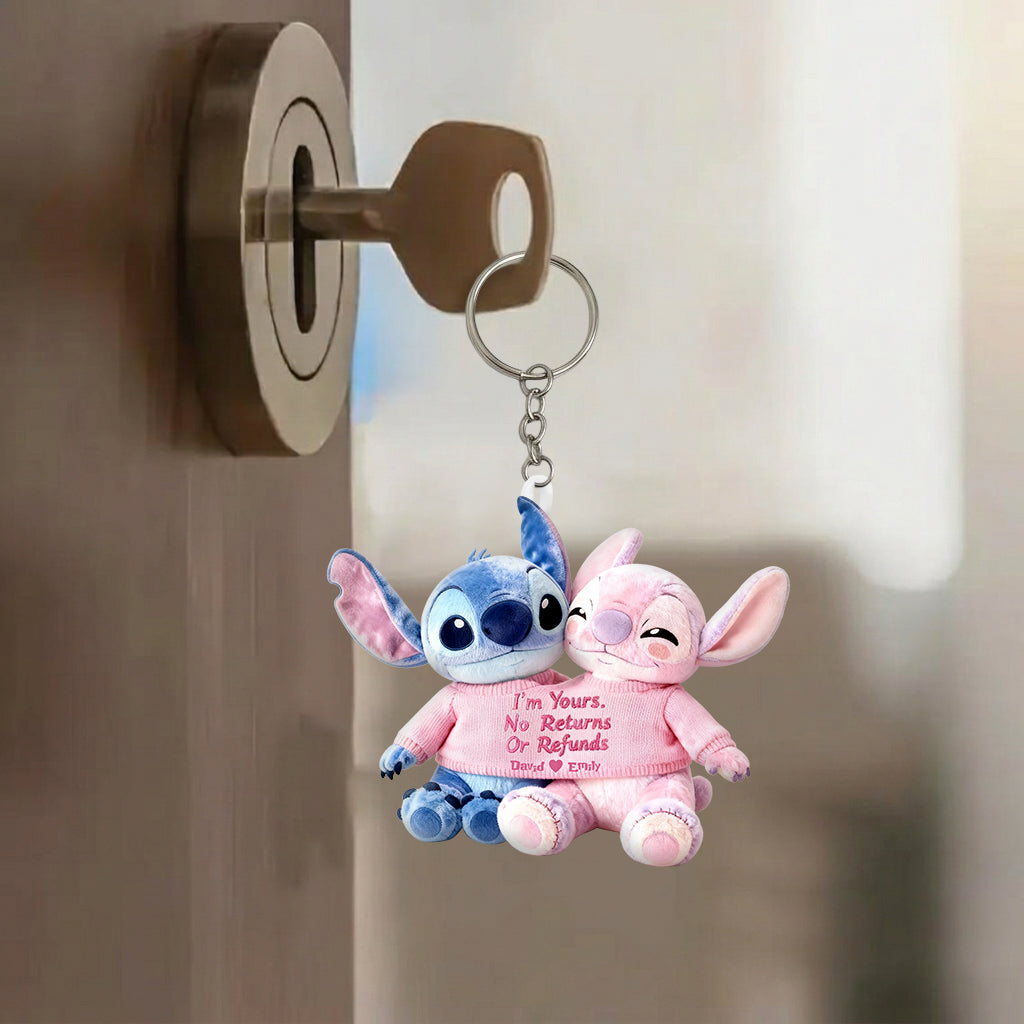 I'm Yours No Returns Or Refunds - Personalized Ohana Plush Keychain