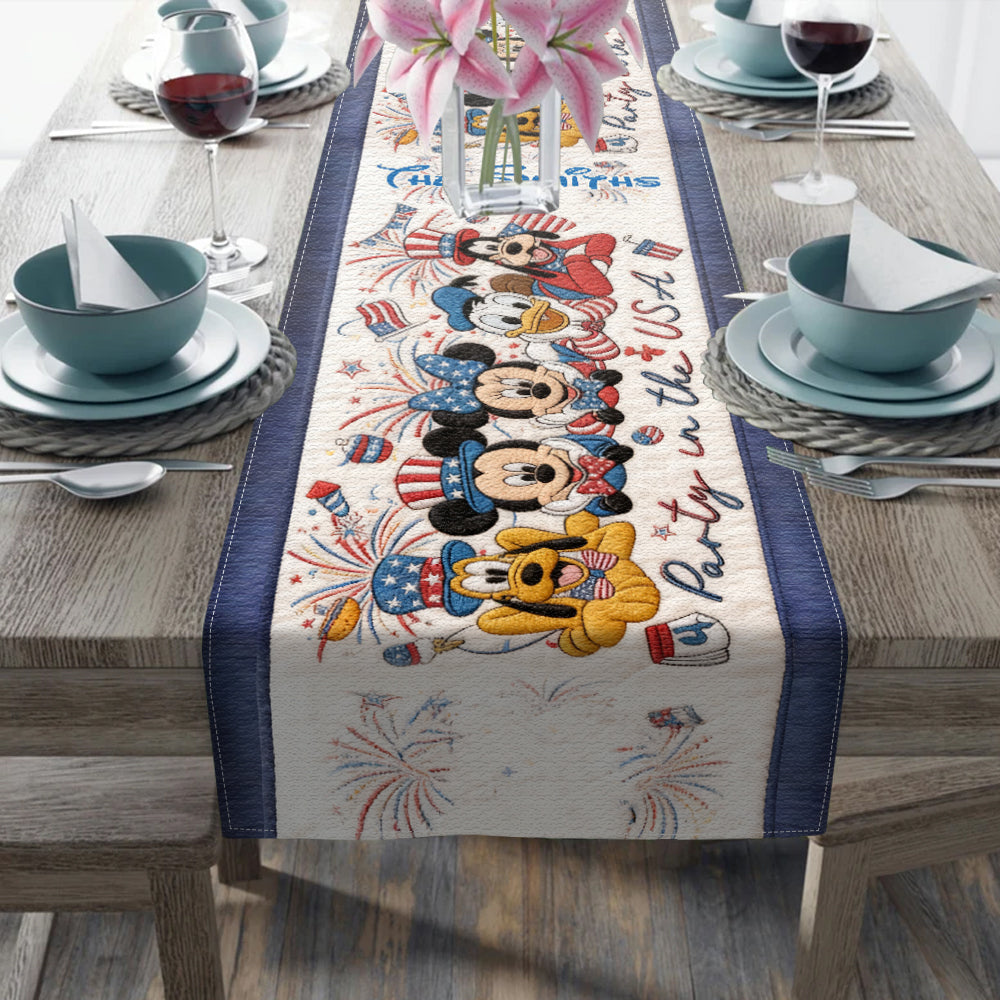 Party In The USA - Personalized Mouse Table Runner