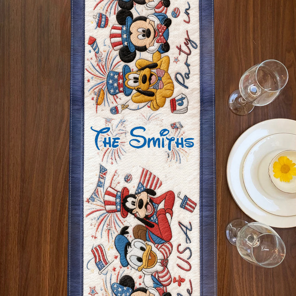 Party In The USA - Personalized Mouse Table Runner