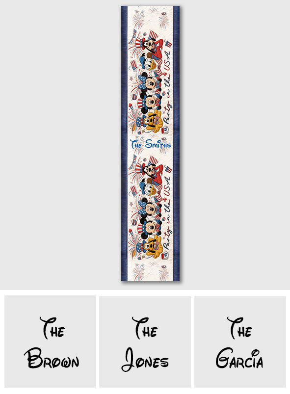 Party In The USA - Personalized Mouse Table Runner