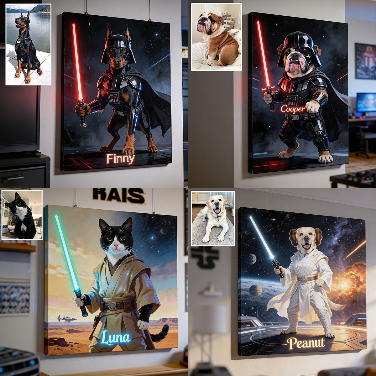 May The Force Be With You - Personalized The Force Canvas And Poster